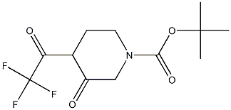 tert-Butyl 3-oxo-4-(2,2,2-trifluoroacetyl)piperidine-1-carboxylate CAS#: 647863-25-0