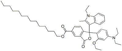 tetradecyl 1-[4-(diethylamino)-2-ethoxyphenyl]-1-(1-ethyl-2-methyl-1H-indol-3-yl)-1,3-dihydro-3-oxoisobenzofuran-5-carboxylate CAS#: 69898-64-2