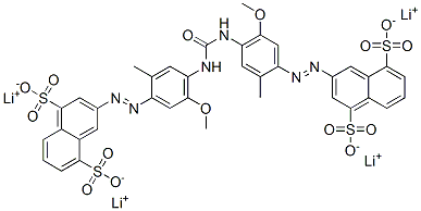 tetralithium 3,3'-[carbonylbis[imino(5-methoxy-2-methyl-4,1-phenylene)azo]]bis(naphthalene-1,5-disulphonate) CAS#: 64346-41-4