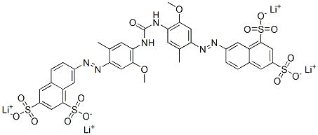 tetralithium 7,7'-[carbonylbis[imino(5-methoxy-2-methyl-4,1-phenylene)azo]]bis(naphthalene-1,3-disulphonate) CAS#: 65151-41-9