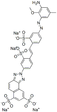 tetrasodium 2-[4-[2-[4-[(3-amino-2-methoxy-5-methylphenyl)azo]-2-sulphonatophenyl]vinyl]-3-sulphonatophenyl]-2H-naphtho[1,2-d]triazole-6,8-disulphonate CAS#: 67875-23-4