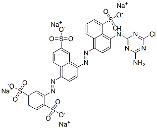 tetrasodium 2-[[4-[[4-[(4-amino-6-chloro-1,3,5-triazin-2-yl)amino]-5-sulphonato-1-naphthyl]azo]-6-sulphonato-1-naphthyl]azo]benzene-1,4-disulphonate CAS#: 70161-17-0