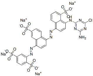 tetrasodium 2-[[4-[[4-[(4-amino-6-chloro-1,3,5-triazin-2-yl)amino]-5-sulphonato-1-naphthyl]azo]-7-sulphonato-1-naphthyl]azo]benzene-1,4-disulphonate CAS#: 70161-16-9