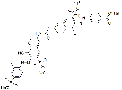 tetrasodium 4-[[1-hydroxy-6-[[[[5-hydroxy-6-[(2-methyl-4-sulphonatophenyl)azo]-7-sulphonato-2-naphthyl]amino]carbonyl]amino]-3-sulphonato-2-naphthyl]azo]benzoate CAS#: 65072-27-7