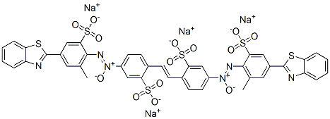 tetrasodium 4,4'-bis[[4-(2-benzothiazolyl-6-methyl)sulphonatophenyl]azoxy]stilbene-2,2'-disulphonate CAS#: 63346-49-6