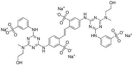 tetrasodium 4,4'-bis[[4-[(2-hydroxyethyl)methylamino]-6-[(3-sulphonatophenyl)amino]-1,3,5-triazin-2-yl]amino]stilbene-2,2'-disulphonate CAS#: 68413-51-4