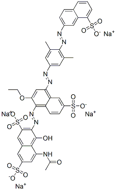 tetrasodium 5-(acetylamino)-3-[[4-[[3,5-dimethyl-4-[(8-sulphonato-2-naphthyl)azo]phenyl]azo]-2-ethoxy-6-sulphonato-1-naphthyl]azo]-4-hydroxynaphthalene-2,7-disulphonate CAS#: 6428-18-8
