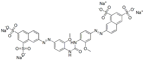 tetrasodium 7,7'-[carbonylbis[imino(3-methoxy-4,1-phenylene)azo]]bisnaphthalene-1,3-disulphonate CAS#: 68227-41-8