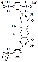 tetrasodium hydrogen 4-amino-3-[(2,5-disulphonatophenyl)azo]-5-hydroxy-6-[(m-phosphonatophenyl)azo]naphthalene-2,7-disulphonate CAS#: 68110-25-8