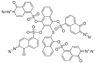 thiodinaphthalene-1,2-diyl tetrakis(6-diazo-5,6-dihydro-5-oxonaphthalene-1-sulphonate) CAS#: 68901-25-7