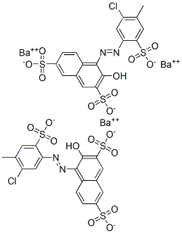 tribarium bis[4-[(5-chloro-4-methyl-2-sulphonatophenyl)azo]-3-hydroxynaphthalene-2,7-disulphonate] CAS#: 68959-10-4