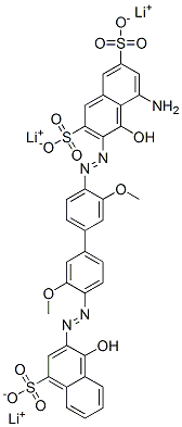 trilithium 5-amino-4-hydroxy-3-[[4'-[(1-hydroxy-4-sulphonato-2-naphthyl)azo]-3,3'-dimethoxy[1,1'-biphenyl]-4-yl]azo]naphthalene-2,7-disulphonate CAS#: 67923-89-1