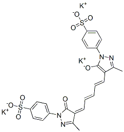 tripotassium p-[4,5-dihydro-3-methyl-4-[5-[3-methyl-5-oxido-1-(4-sulphonatophenyl)-1H-pyrazol-4-yl]penta-2,4-dienylidene]-5-oxo-1H-pyrazol-1-yl]benzenesulphonate CAS#: 63811-37-0