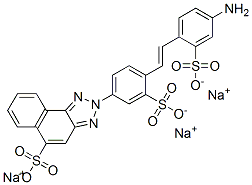 trisodium 2-[4-[2-(4-amino-2-sulphonatophenyl)vinyl]-3-sulphonatophenyl]-2H-naphtho[1,2-d]triazole-5-sulphonate CAS#: 63503-96-8