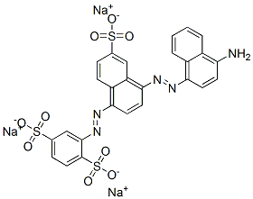 trisodium 2-[[4-[(4-amino-1-naphthyl)azo]-6-sulphonato-1-naphthyl]azo]benzene-1,4-disulphonate CAS#: 64346-74-3