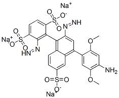 trisodium 2-[4-(4-amino-2,5-dimethoxy-phenyl)diazenyl-6-sulfonato-naph thalen-1-yl]diazenylbenzene-1,4-disulfonate CAS#: 65036-59-1