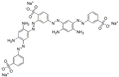trisodium 2,4-bis[[2,4-diamino-5-[(3-sulphonatophenyl)azo]phenyl]azo]benzenesulphonate CAS#: 6428-26-8