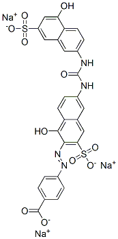 trisodium 4-[[1-hydroxy-6-[[[(5-hydroxy-7-sulphonato-2-naphthyl)amino]carbonyl]amino]-3-sulphonato-2-naphthyl]azo]benzoate CAS#: 65072-26-6