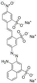 trisodium 4-amino-3-[[4-[2-(4-nitro-2-sulphonatophenyl)vinyl]-3-sulphonatophenyl]azo]naphthalene-1-sulphonate CAS#: 67990-28-7