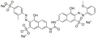 trisodium 4-hydroxy-7-[[[[5-hydroxy-6-[(2-methoxyphenyl)azo]-7-sulphonato-2-naphthyl]amino]carbonyl]amino]-3-[(2-methyl-4-sulphonatophenyl)azo]naphthalene-2-sulphonate CAS#: 6420-44-6