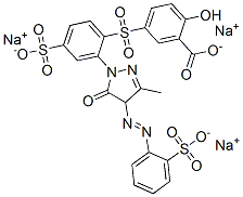 trisodium 5-[[2-[4,5-dihydro-3-methyl-5-oxo-4-[(2-sulphonatophenyl)azo]-1H-pyrazol-1-yl]-4-sulphonatophenyl]sulphonyl]salicylate CAS#: 6359-51-9