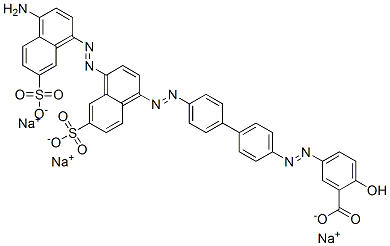 trisodium 5-[[4'-[[4-[(4-amino-7-sulphonato-1-naphthyl)azo]-6-sulphonato-1-naphthyl]azo][1,1'-biphenyl]-4-yl]azo]salicylate CAS#: 6360-29-8