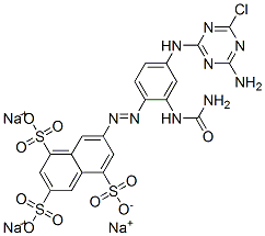 trisodium 7-[[2-[(aminocarbonyl)amino]-4-[(4-amino-6-chloro-1,3,5-triazin-2-yl)amino]phenyl]azo]naphthalene-1,3,5-trisulphonate CAS#: 70161-14-7