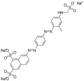 trisodium 7-[[4-[[2-methyl-4-[(sulphonatomethyl)amino]phenyl]azo]phenyl]azo]naphthalene-1,3-disulphonate CAS#: 68084-12-8
