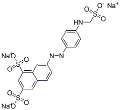 trisodium 7-[[4-[(sulphonatomethyl)amino]phenyl]azo]naphthalene-1,3-disulphonate CAS#: 68084-13-9