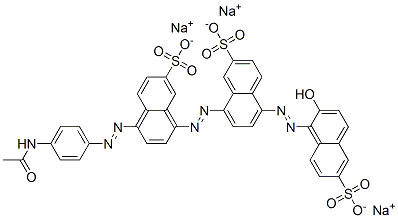 trisodium 8-[[4-[(4-acetamidophenyl)azo]-7-sulphonatonaphthyl]azo]-5-[(2-hydroxy-6-sulphonatonaphthyl)azo]naphthalene-2-sulphonate CAS#: 67906-46-1