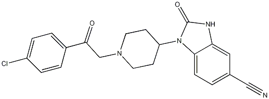 1-(1-(2-(4-chlorophenyl)-2-oxoethyl)piperidin-4-yl)-2-oxo-2,3-dihydro-1H-benzo[d]imidazole-5-carbonitrile CAS#: 1037835-42-9