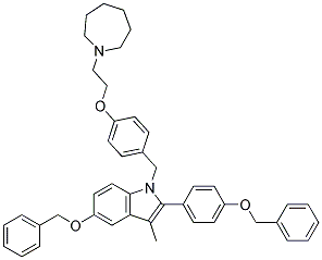 1-[4-(2-AZEPAN-1-YL-ETHOXY)-BENZYL]-5-BENZYLOXY-2-(4-BENZYLOXY-PHENYL)-3-METHYL-1H-INDOLE CAS#: 198480-21-6