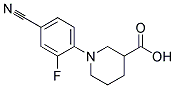 1-(4-Cyano-2-fluorophenyl)piperidine-3-carboxylic acid CAS#: 1000339-81-0