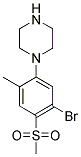 1-[(5-Bromo-2-methyl-4-methylsulfonyl)phenyl]piperazine CAS#: 1000018-35-8