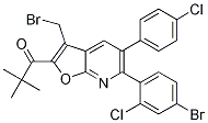 1-(6-(4-broMo-2-chlorophenyl)-3-(broMoMethyl)-5-(4-chlorophenyl)furo[2,3-b]pyridin-2-yl)-2,2-diMethylpropan-1-one CAS#: 1072708-39-4