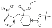 1-BOC-3-[(2-NITROPHENYL)METHYL]-3-PIPERIDINECARBOXYLIC ACID ETHYL ESTER CAS#: 189320-44-3