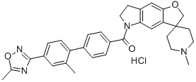1'-METHYL-5-[[2'-METHYL-4'-(5-METHYL-1,2,4-OXADIAZOL-3-YL)BIPHENYL-4-YL]CARBONYL]-2,3,6,7-TETRAHYDROSPIRO[FURO[2,3-F]INDOLE]-3,4'-PIPERIDINE HYDROCHLORIDE CAS#: 180083-23-2