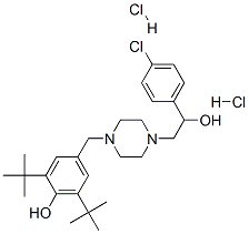 1-PIPERAZINEETHANOL, 4-[[3,5-BIS(1,1-DIMETHYLETHYL)-4-HYDROXYPHENYL]METHYL]-A-(4-CHLOROPHENYL)-, HYDROCHLORIDE (1:2) CAS#: 199467-52-2
