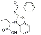 2-[2-(4-Methyl-benzoyliMino)-benzothiazol-3-yl]-butyric acid CAS#: 1043705-09-4