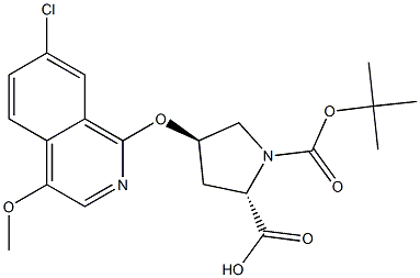 1,2-Pyrrolidinedicarboxylic acid, 4-[(7-chloro-4-Methoxy-1-isoquinolinyl)oxy]-, 1-(1,1-diMethylethyl) ester, (2S,4R)- CAS#: 1028252-15-4