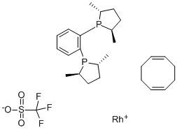 (-)-1,2(2R,5R)-2,5-(DIMETHYLPHOSPHOLANO)BENZENE(CYCLOOCTADIENE)RHODIUM(I)TRIFLUOROMETHANESULFONATE CAS#: 187682-63-9