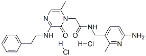 1(2H)-Pyrazineacetamide, N-((6-amino-2-methyl-3-pyridinyl)methyl)-6-me thyl-2-oxo-3-((2-phenylethyl)amino)-, dihydrochloride CAS#: 199295-55-1