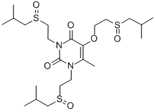 1,3-Bis(isobutylsulfinylethyl)-5-isobutylsulfinylethoxy-6-methyluracil CAS#: 180274-08-2