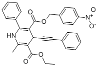 1,4-DIHYDRO-2-METHYL-6-PHENYL-4-(PHENYLETHYNYL)-3,5-PYRIDINEDICARBOXYLIC ACID 3-ETHYL-5-[(3-NITROPHENYL)METHYL] ESTER CAS#: 192053-05-7
