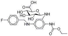 1-Deoxy-1-[[2-[(ethoxycarbonyl)aMino]-5-[[(4-fluorophenyl)Methyl]aMino]phenyl]aMino] β-D-Glucopyranuronic Acid CAS#: 191873-41-3