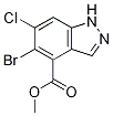 1H-Indazole-4-carboxylic acid, 5-broMo-6-chloro-, Methyl ester CAS#: 1037841-34-1