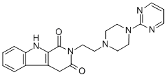 1H-Pyrido(3,4-b)indole-1,3(2H)-dione, 4,9-dihydro-2-(2-(4-(2-pyrimidin yl)-1-piperazinyl)ethyl)- CAS#: 184691-42-7