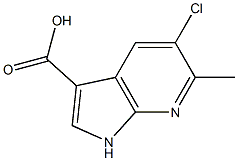 1H-Pyrrolo[2,3-b]pyridine-3-carboxylic  acid,  5-chloro-6-methyl- CAS#: 1000340-12-4
