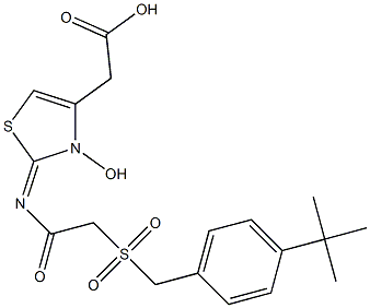 2-(2-((2-((4-(tert-Butyl)benzyl)sulfonyl)acetyl)iMino)-3-hydroxy-2,3-dihydrothiazol-4-yl)acetic acid CAS#: 1056651-96-7