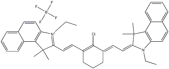 2-[2-[2-Chloro-3-[2-(3-ethyl-1,3-dihydro-1,1-dimethyl-2H-benz[e]indol-2-ylidene)ethylidene]-1-cyclohexen-1-yl]ethenyl]-3-ethyl-1,1-dimethyl-1H-benz[e]indolium tetrafluoroborate(1-) CAS#: 193687-63-7